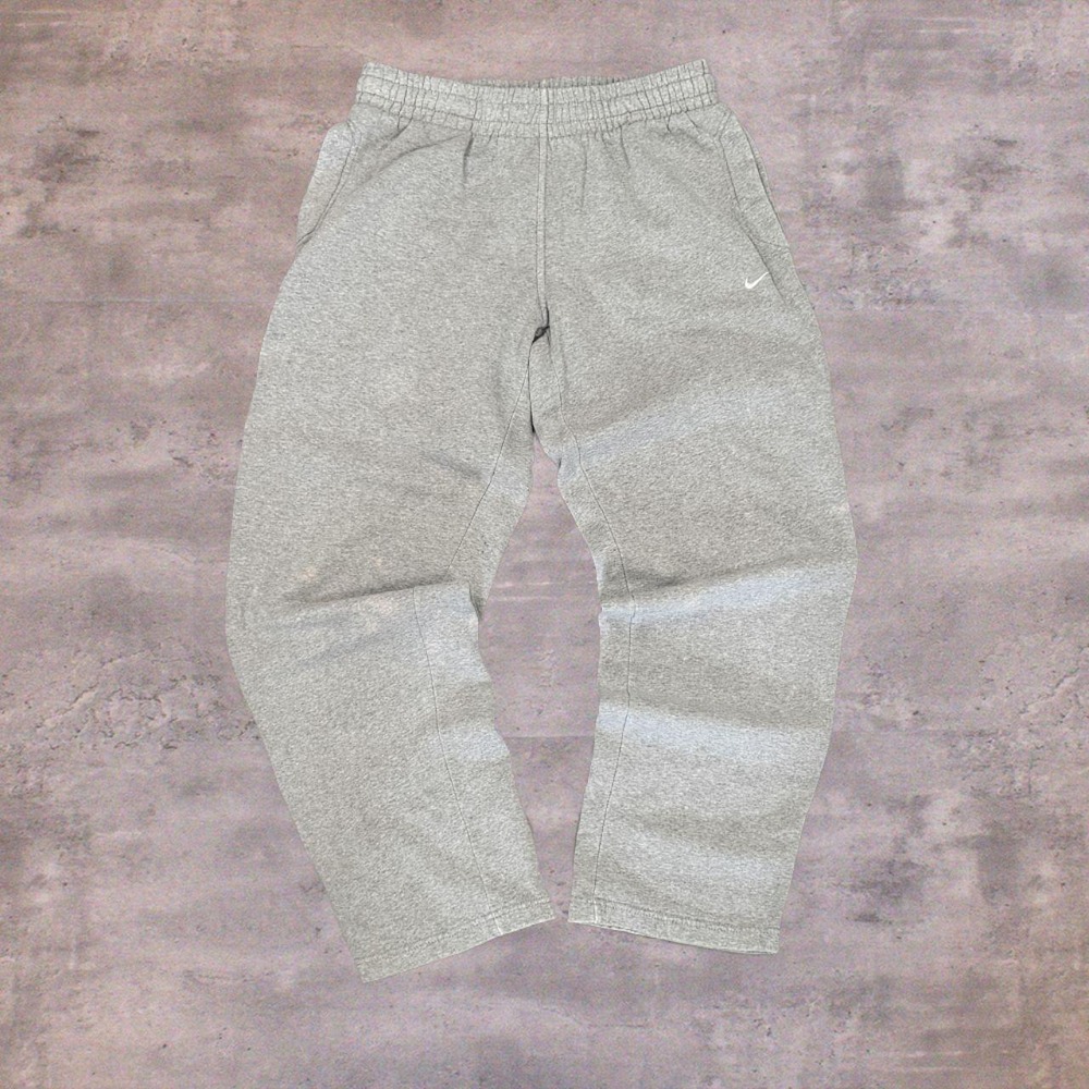VIntage VTG Y2K 2000's 00's Nike Heather Grey Baggy Relax  Thrashed Sweatpants